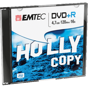 PACK 10 DVD+R 4.7GO 16X SLIM EMTEC REFERENCE ECOVPR471016SL
