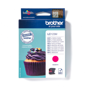 CARTOUCHES JET D'ENCRE BROTHER LC-123M Magenta
