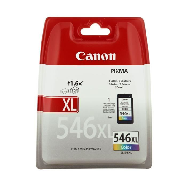 CARTOUCHES JET D'ENCRE CANON CL-546Xl Coul