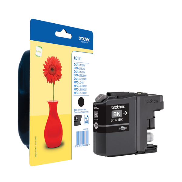 CARTOUCHES JET D'ENCRE BROTHER LC-121BK Noir