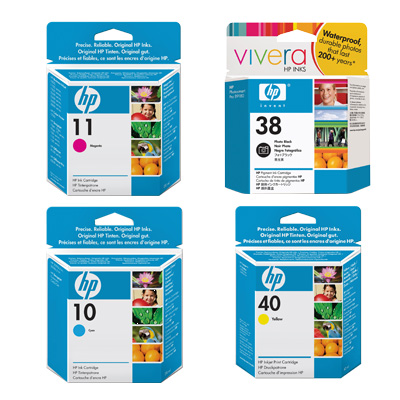 CARTOUCHES JET D'ENCRE POUR TRACEURS HP C9380A Gris et noir photo