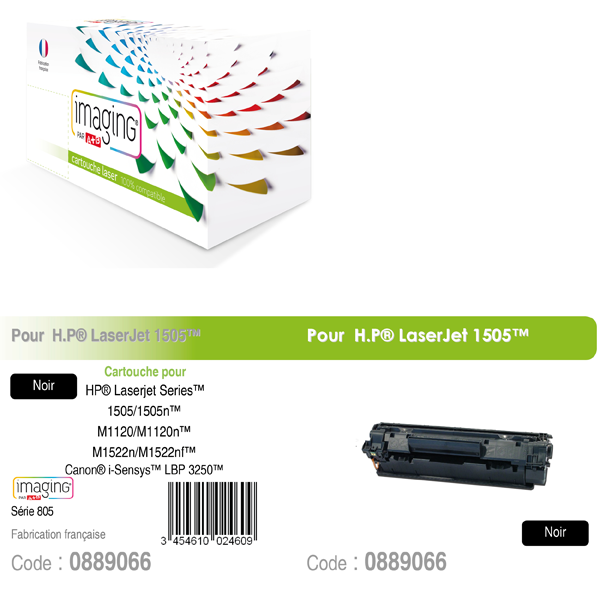 COMPATIBLES LASER MONOCHROME HP CB436A noir