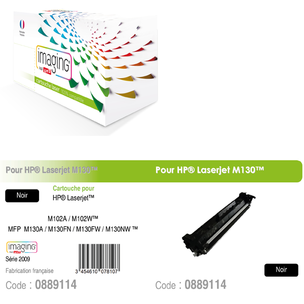COMPATIBLE LASER IMAGING POUR HP CF217A NOIR