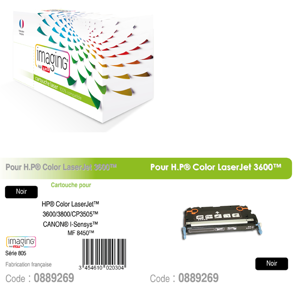 COMPATIBLES LASER COULEUR HP Q6470A noir