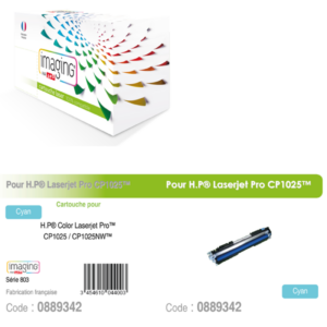 CART IMAGING P/HP CP1025 CYAN TONER (1000C)