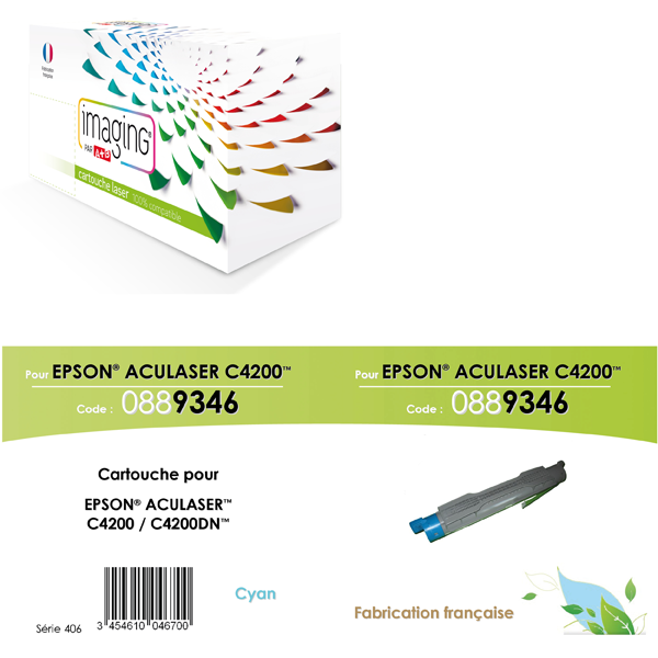 COMPATIBLES LASER COULEUR EPSON C13S050244 cyan