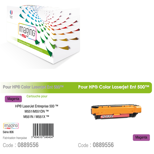 COMPATIBLES LASER COULEUR HP CE403A magenta