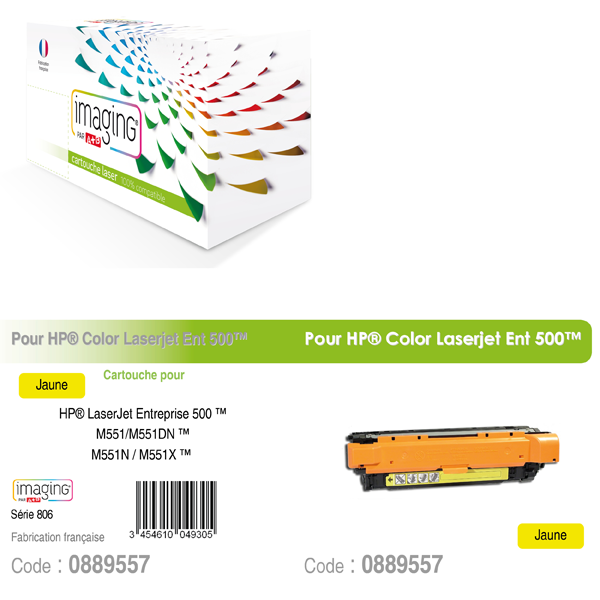 COMPATIBLES LASER COULEUR HP CE402A jaune