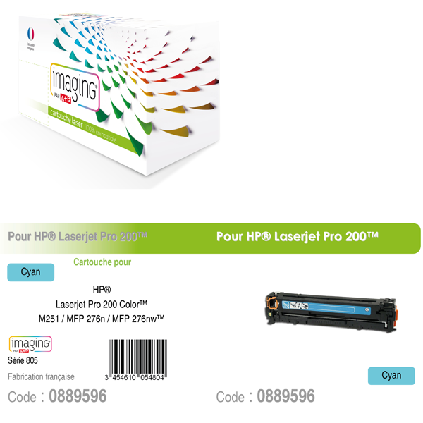 COMPATIBLES LASER COULEUR HP CF211A cyan