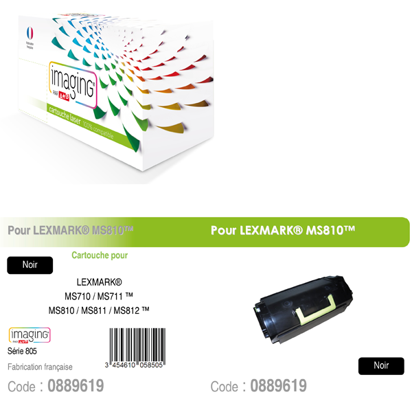 COMPATIBLES LASER MONOCHROME LEXMARK 52D2H00 noir