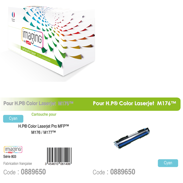 COMPATIBLES LASER COULEUR HP CF351A cyan