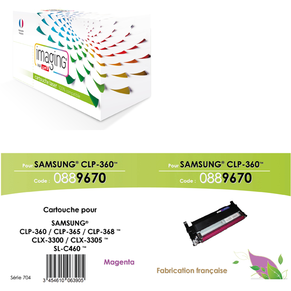 COMPATIBLES LASER COULEUR SAMSUNG CLT-M406S magenta