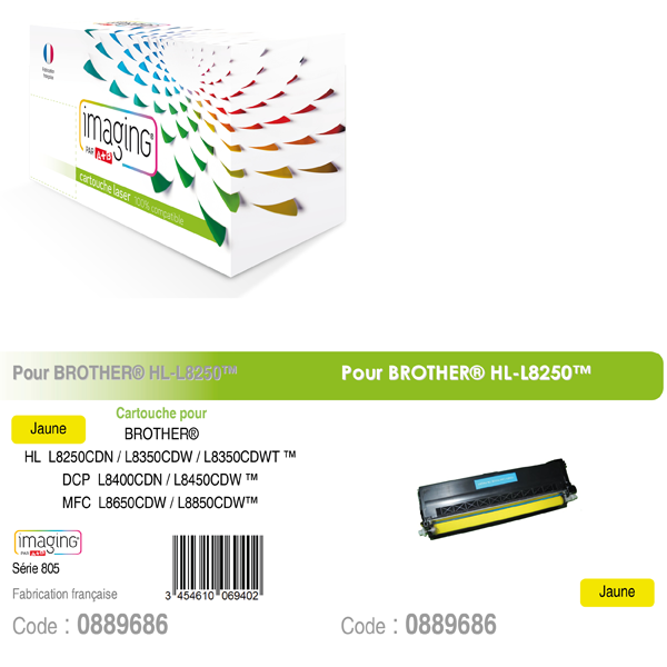 Compatibles laser couleur pour brother TN-326Y jaune