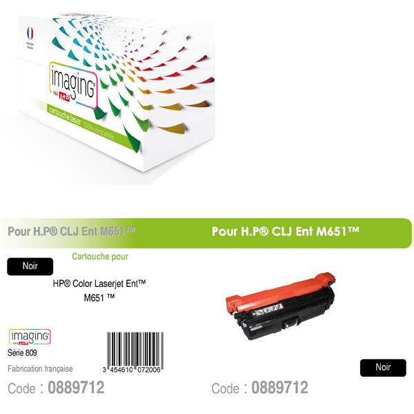 CART NOIR IMAGING P/HP 654X ENTERPRISE M651n/dn/xh(20500
