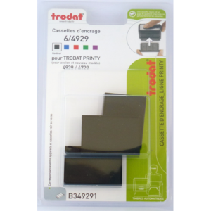 BOITE 3 CASSETTES ENCRAGE TRODAT 6/4929 NOIR - APPAREILS TRODAT PRINTY