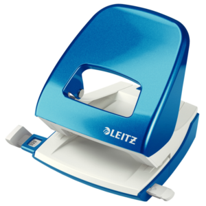 PERFORATEUR LEITZ WOW 2TROUS BLEU METALLISE