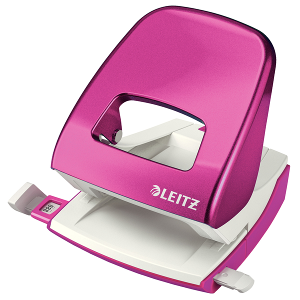 PERFORATEUR LEITZ WOW 2TROUS ROSE METALLISE