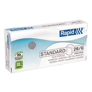 BOITE 5000 AGRAFES RAPID 26/6