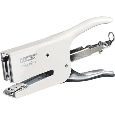 PINCE AGRAFEUSE RAPID 1 DX (AGRAFES 26/6 STRONG - 26/8+) BLANC