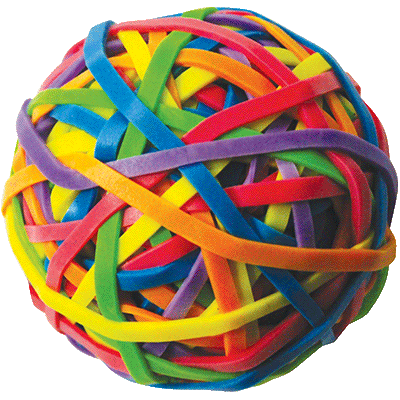 BOULE ELASTIQUES FLUOS 100 ELASTIQUES 70G