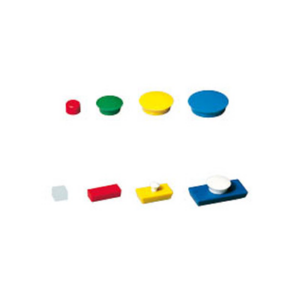 CARTE 10 AIMANTS RONDS 15MM BLANC