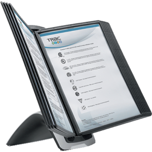 PUPITRE DE TABLE SHERPA A4 STYLE 10 POCHETTES NOIR