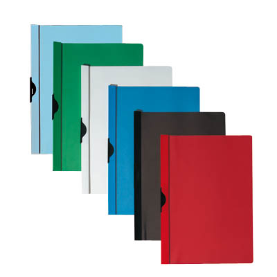 PAQUET 25 CHEMISES PRESENTATION A CLIP DURABLE CAPACITE 30 FEUILLES COLORIS ASSORTIS 3MM