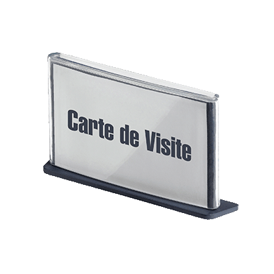 PLAQUE SIGNALETIQUE PORTE PAPERFLOW CINATUR FORMAT CARTE DE VISITE L11.5XH6.5XP2CM ANTHRACITE