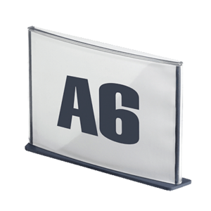 PLAQUE SIGNALETIQUE PORTE PAPERFLOW CINATUR FORMAT A6 L17XH11.5XP2.5CM ANTHRACITE
