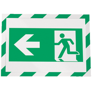 SACHET 2 CADRES ADHESIFS A4 DURAFRAME SECURITY VERT/BLANC