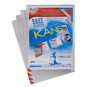 SACHET 2 POCHETTES ADHESIVES REPOSITIONNABLES KANG A3