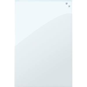 TABLEAU MAGNETIQUE EFFACABLE A SEC VERRE TREMPE NAGA 40X60CM BLANC