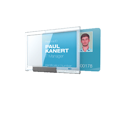 BOITE 10 KITS SIMPLE PORTE-CARTES SECURITE DURABLE PUSHBOX - FORMAT CARTE 54x87MM