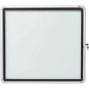VITRINE EXTERIEUR NOBO PACIFIC II H69.2XL75.2XP4.5CM CAPACITE A4 6 FEUILLES FOND METAL