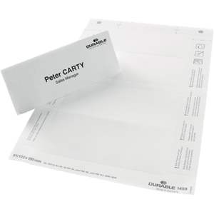 SACHET 20 INSERTIONS BRISTOL PORTE-NOMS DURABLE H61XL210MM