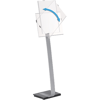 SUPPORT INFORMATION DURABLE INFO SIGN STAND A3 HAUTEUR REGLABLE PIED ALUMINIUM
