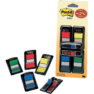 LOT 4 DISTRIBUTEURS POST-IT STANDARDS + 2 DISTRIBUTEURS INDEX FLECHES