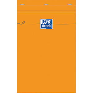 BLOC NON PERFORE OXFORD A4 QUADRILLE 5X5MM 80 FEUILLES ORANGE