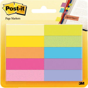 LOT 500 MARQUE-PAGES POST-IT COLORIS ASSORTIS