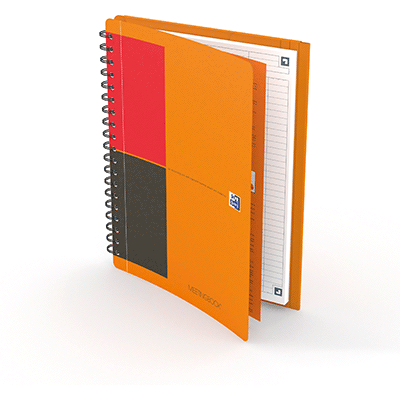 MEETINGBOOK 2 EN 1 OXFORD CAHIER-CHEMISE B5+ 160 PAGES DETACHABLES NON PERFORE LIGNE
