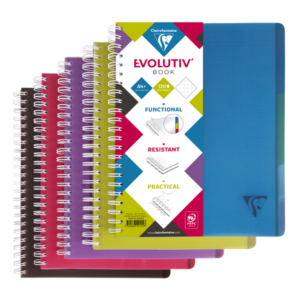 CAHIER EVOLUTIV BOOK INTENSIVE LINICOLOR CLAIREFONTAINE A4+ QUADRILLE 5X5MM 240 PAGES 90G
