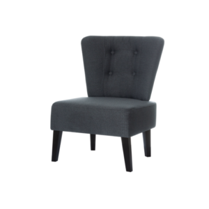 FAUTEUIL BRIGHTON PAPERFLOW PIED NOIR REVETEMENT GRIS ANTHRACITE