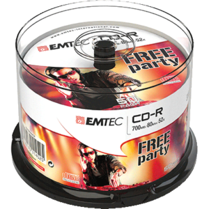 PACK 50 CD-R 80MN 700MO 52X EMTEC REFERENCE ECOC805052CB