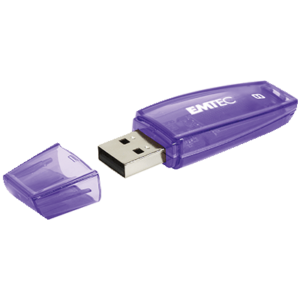 CLE USB 8GO EMTEC C410 COLOR MIX USB 2.0 VIOLET
