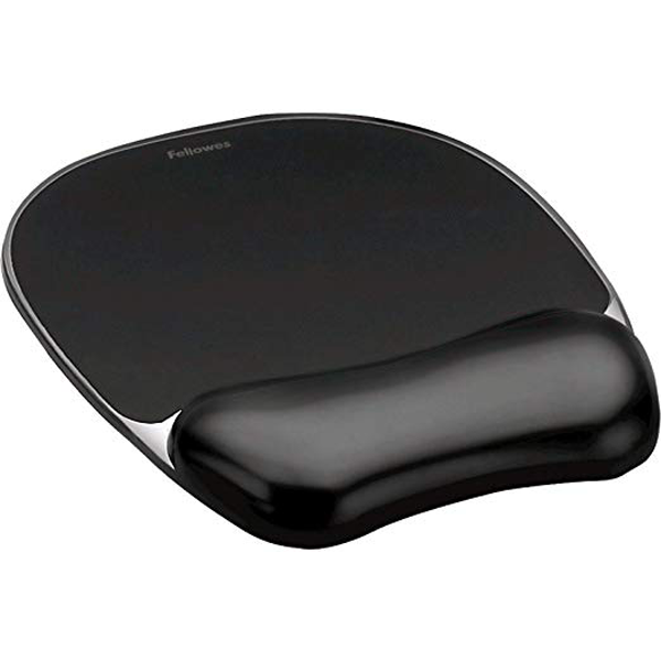 TAPIS-SOURIS/REPOSE-POIGNETS FELLOWES GEL CRYSTAL™ NOIR