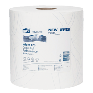 CARTON 2 BOBINES 255MX23.5CM PAPIER ESSUYAGE 2 PLIS BLANC