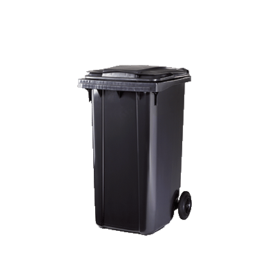 CONTENEUR 2 ROUES 240L GRIS COUVERCLE GRIS