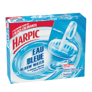 BLISTER 2 BLOCS CUVETTE HARPIC EAU BLEUE ANTITARTRE