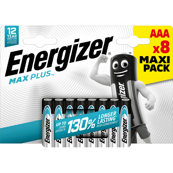 BLISTER 8 PILES MAX PLUS LR3 AAA ENERGIZER
