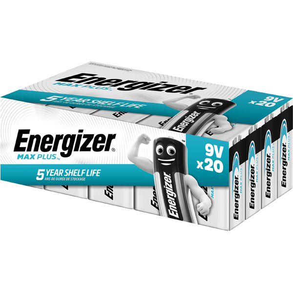 PACK 20 PILES MAX PLUS 6LR61 9V ENERGIZER